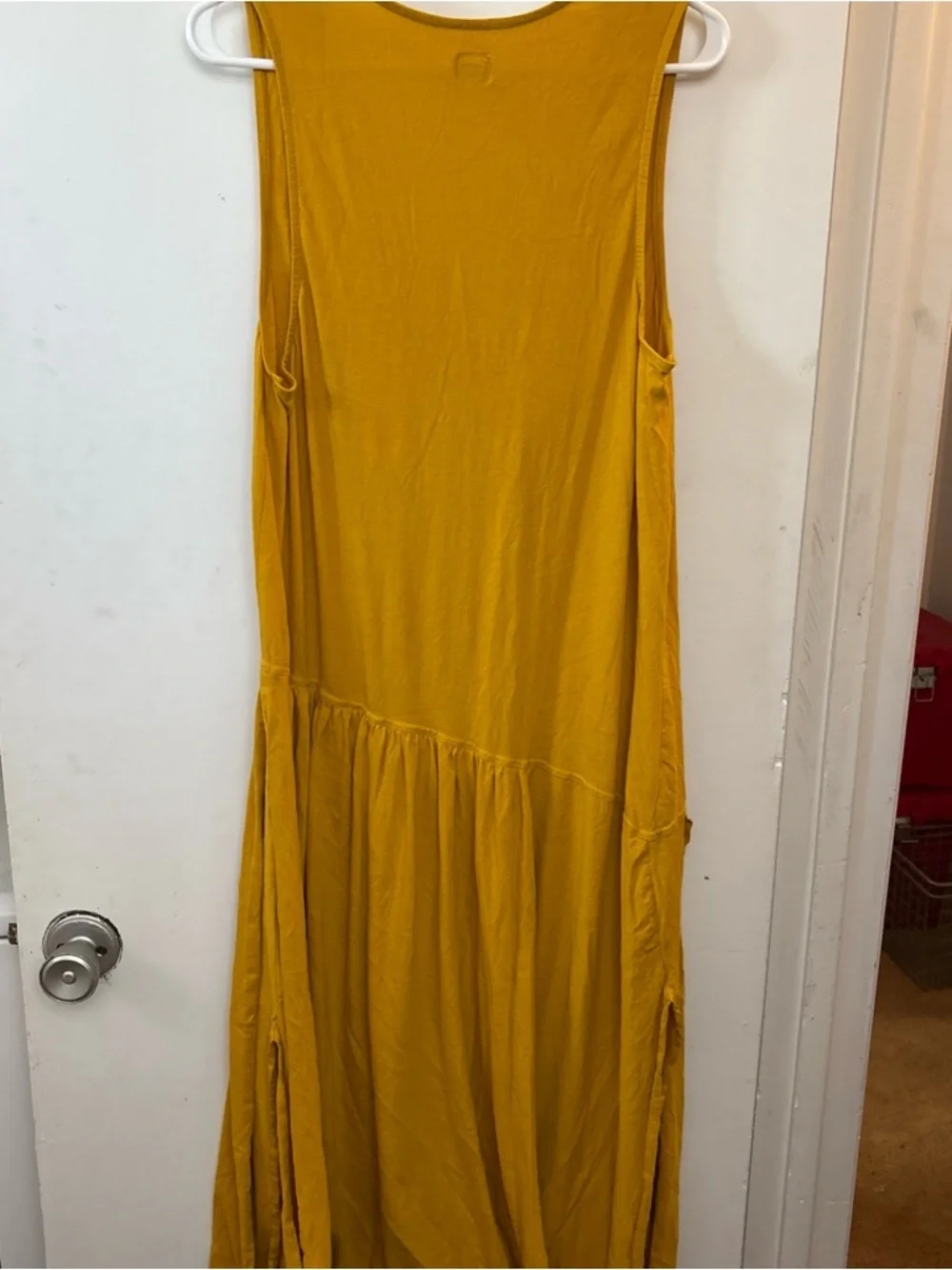Free People Monika Midi Dress Sleeveless Free Est Asymmetrical Mango Juice Sz XL